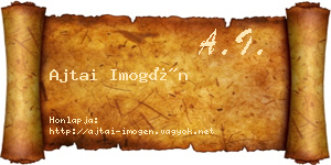 Ajtai Imogén névjegykártya
